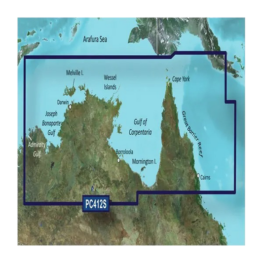 Garmin Australia, Admiralty Gulf WA to Carins Coastal Charts BlueChart g3 | HXPC412S | microSD/SD