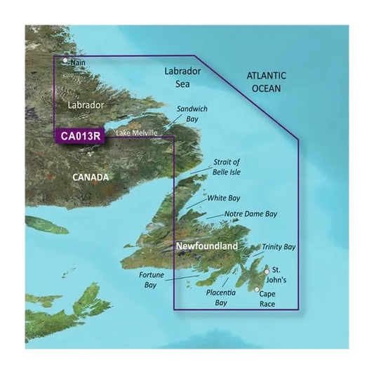 Garmin Canada, Labrador Coastal Charts BlueChart g3 Vision | VCA013R | microSD/SD