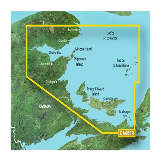 Garmin Canada, P.E.I. to Chaleur Bay Coastal Charts BlueChart g3 Vision | VCA006R | microSD/SD