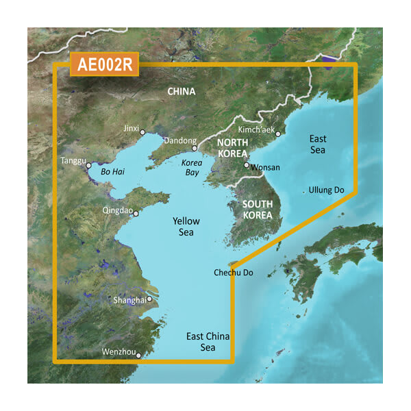 Garmin Yellow Sea Coastal Charts BlueChart g3 Vision | VAE002R | microSD/SD