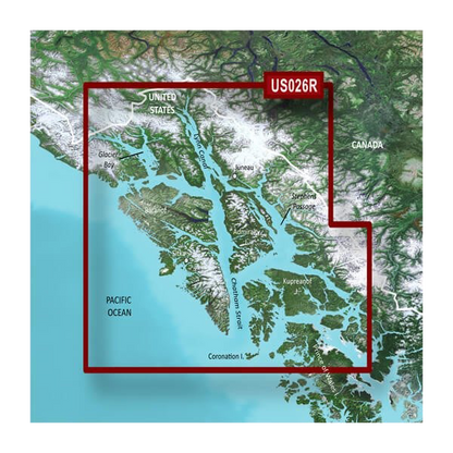 Garmin U.S., Alaska, Wrangell to Juneau-Sitka Coastal Charts BlueChart g3 Vision | VUS026R | Download