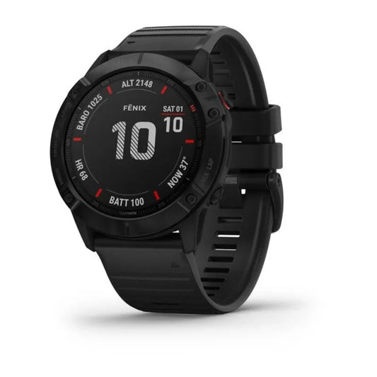 Garmin Fenix 6X Pro, Black with Black Band (Garmin Certified Refurbished)