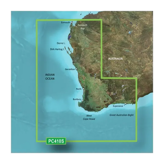 Garmin Australia, Esperance to Exmouth Bay Coastal Charts BlueChart g3 | HXPC410S | microSD/SD