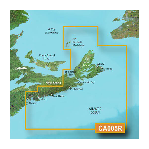 Garmin Canada, Halifax to Cape Breton Charts BlueChart g3 Vision | VCA005R | microSD/SD