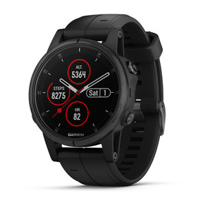 Garmin Fenix 5S Plus Sapphire Black w/ Black Band