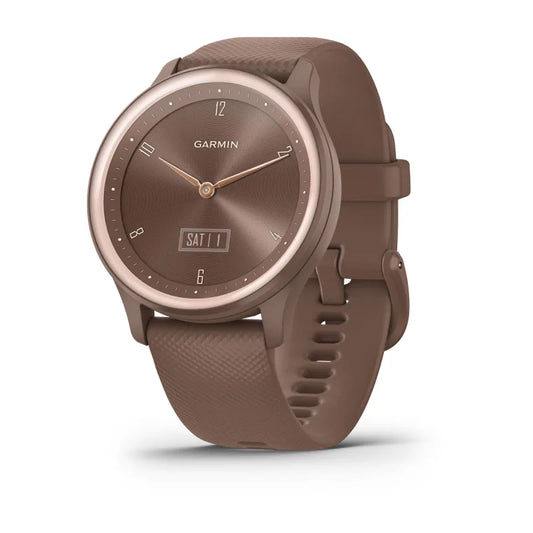 Garmin Vívomove Sport, Cocoa w/ Peach Gold Accents (Garmin Certified Refurbished)