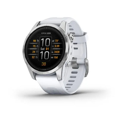 Garmin Epix Pro (Gen 2), 42 mm Édition Standard Argent avec bracelet Whitestone (010-02802-00)