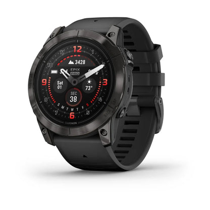 Garmin Epix Pro (Gen 2), 51 mm Sapphire Edition Carbon Gray DLC Titanium avec bracelet noir (010-02804-00)