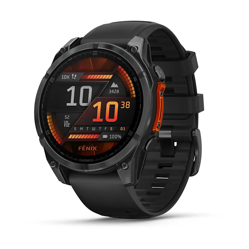 Garmin Fenix ​​8, 47 mm AMOLED, gris pizarra con correa de silicona negra (010-02904-00)