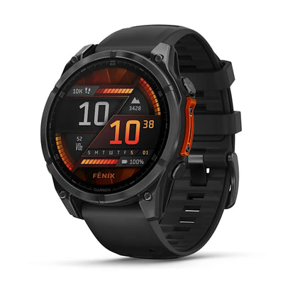 Garmin Fenix ​​8, 47 mm AMOLED, gris pizarra con correa de silicona negra (010-02904-00)