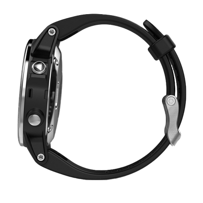 Garmin Fenix ​​5S, argent avec bracelet noir, montre connectée GPS (reconditionnée certifiée Garmin)