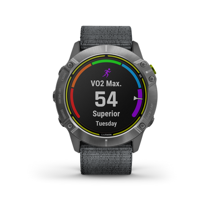 Garmin Enduro - Acero con correa de nailon UltraFit gris