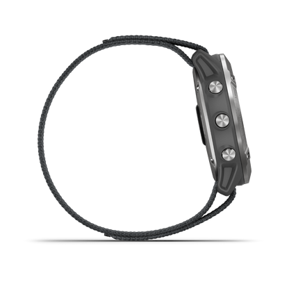 Garmin Enduro - Acero con correa de nailon UltraFit gris