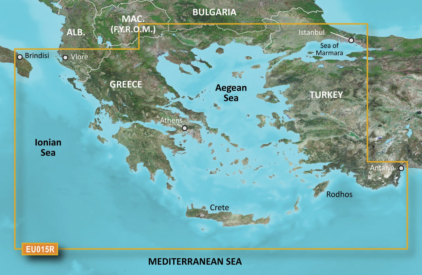 Garmin Aegean Sea and Sea of Marmara Charts BlueChart g3 Vision | VEU015R | microSD/SD