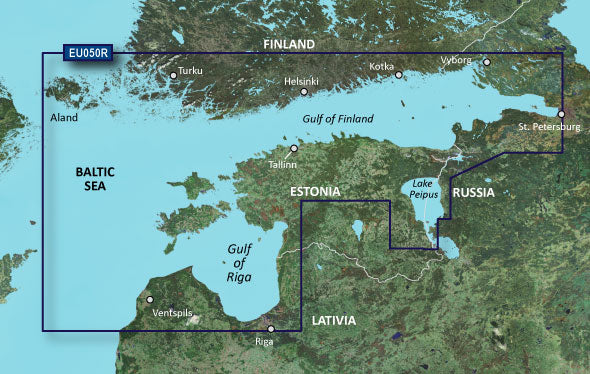 Garmin Gulfs of Finland and Riga Charts BlueChart g3 Vision | VEU050R | microSD/SD