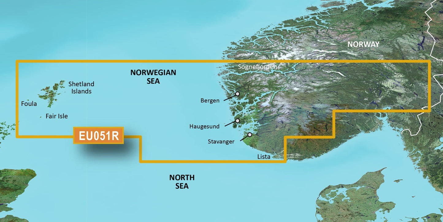 Garmin Norway, Lista to Sognefjorden Charts BlueChart g3 | HXEU051R | microSD/SD