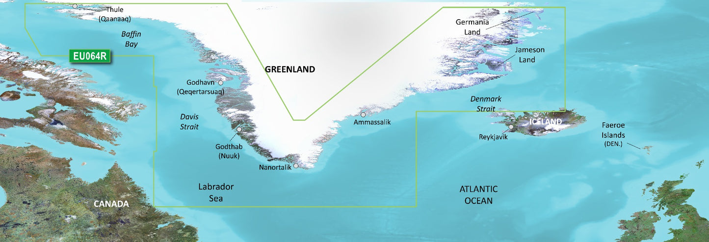 Garmin Greenland Charts BlueChart g3 Vision | VEU064R | microSD/SD