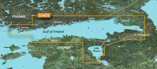 Garmin Hanko, Finland to St. Petersburg, Russia, and Tallin, Estonia Charts BlueChart g3 Vision | VEU491S | microSD/SD