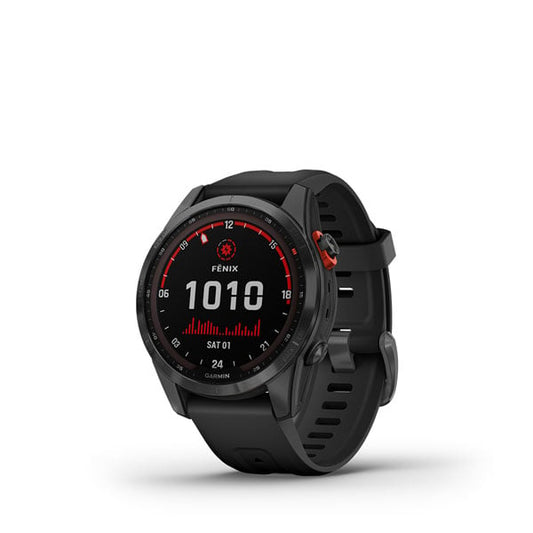 Garmin Fēnix 7S Solar Solar, gris ardoise avec bracelet noir (reconditionné certifié Garmin)