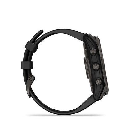 Garmin Fēnix 7X Sapphire Solar Sapphire Solar - Carbon Gray DLC Titanium avec bracelet noir (reconditionné certifié Garmin)