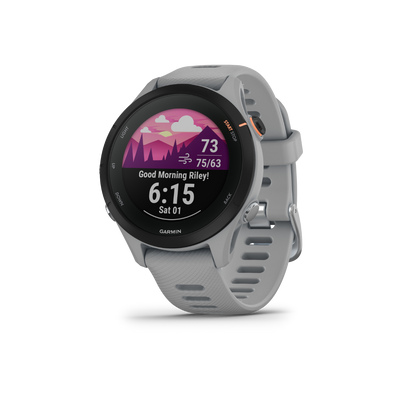 Garmin Forerunner 255S, reloj inteligente con GPS y pantalla táctil en color gris polvoriento para corredores (010-02641-02)