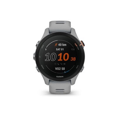 Garmin Forerunner 255S, reloj inteligente con GPS y pantalla táctil en color gris polvoriento para corredores (010-02641-02)