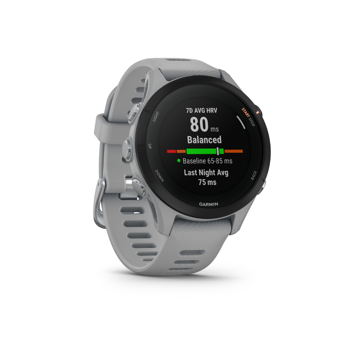 Garmin Forerunner 255S, reloj inteligente con GPS y pantalla táctil en color gris polvoriento para corredores (010-02641-02)