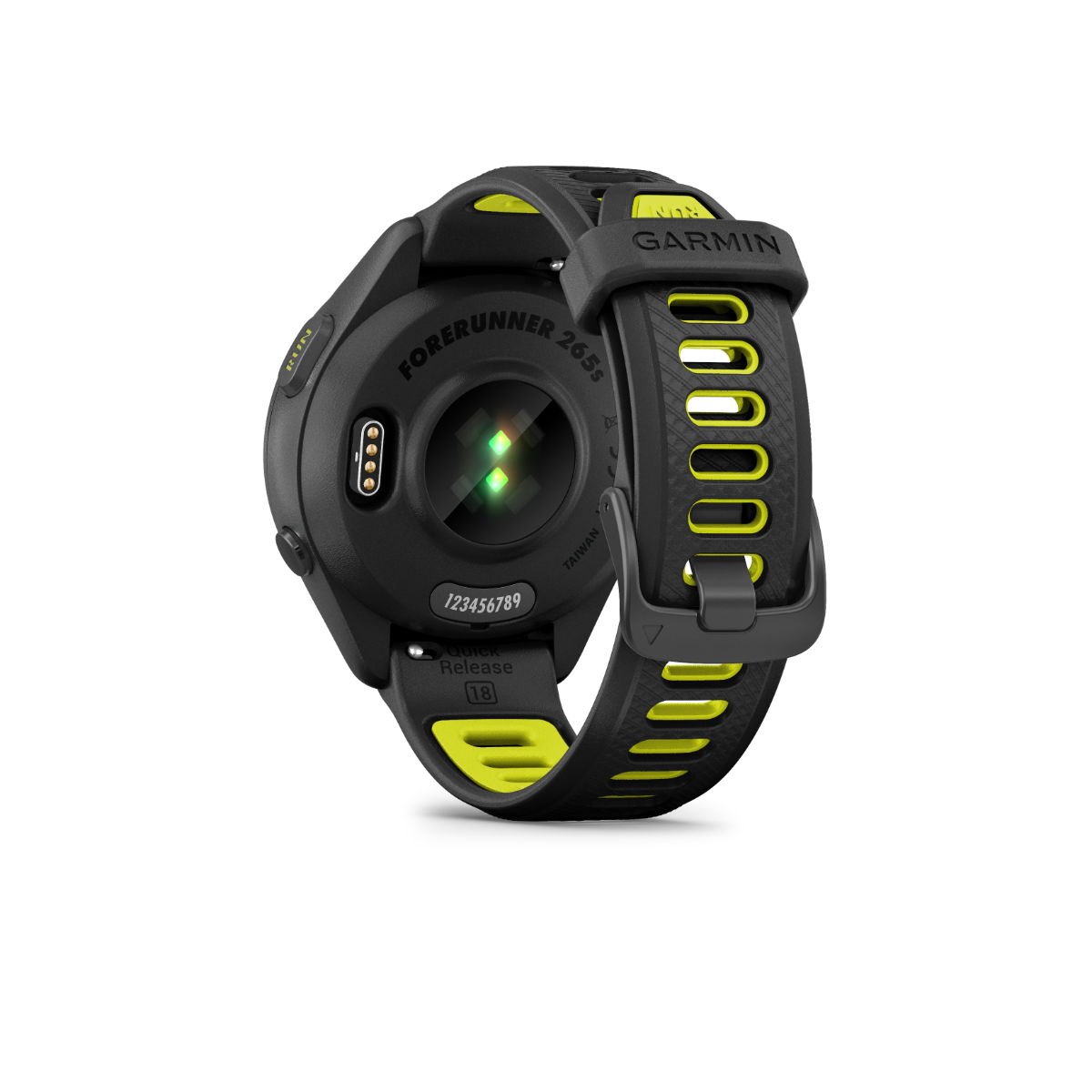 Garmin Forerunner 265S - Black Bezel and Case with Black/Amp Yellow Silicone Band