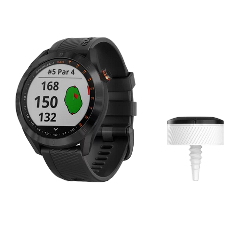 Garmin Approach S40 Bundle, montre connectée de golf GPS et télémètre avec capteurs CT10 (010-02140-03)