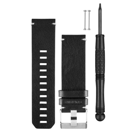 Garmin Black Leather Watch Band