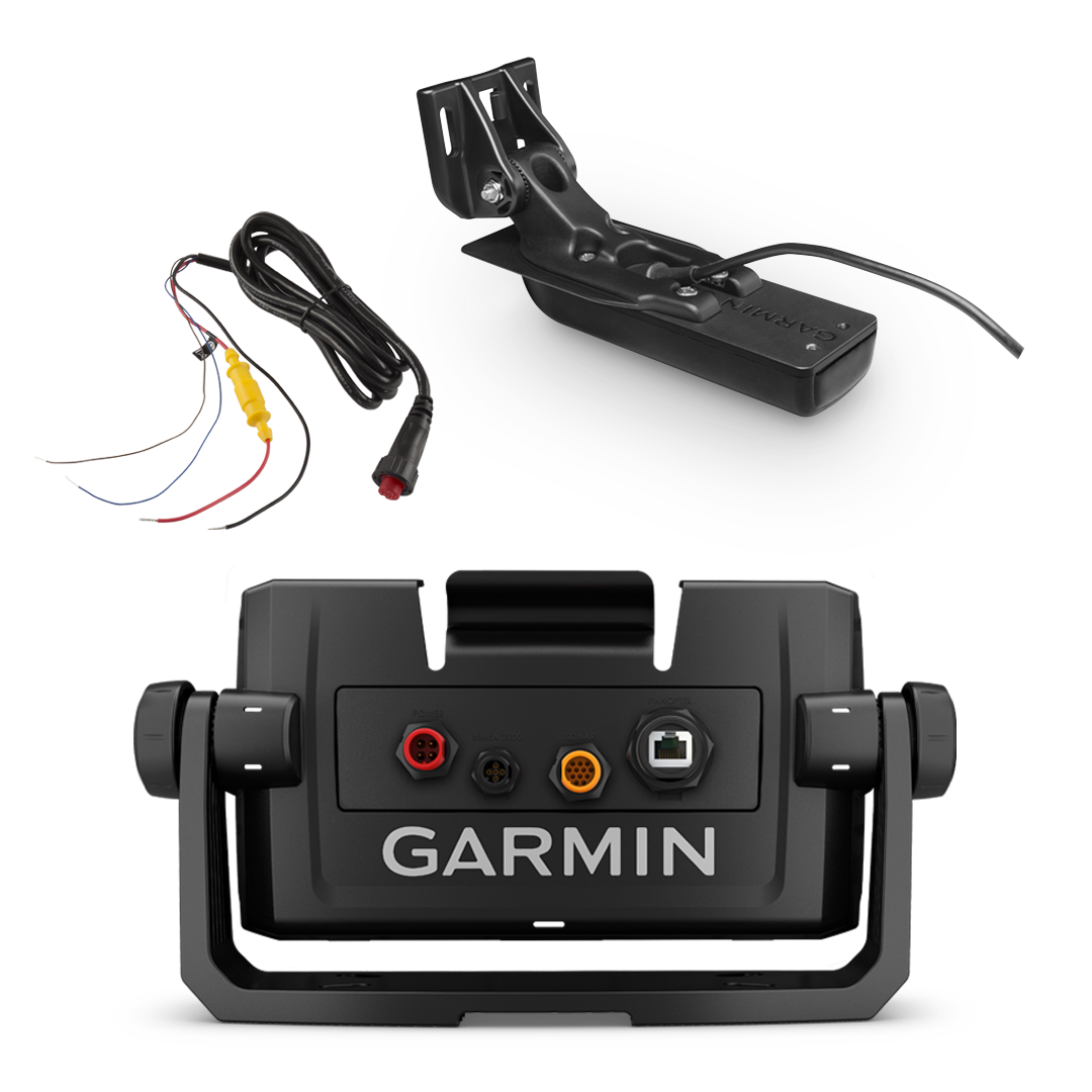 Garmin ECHOMAP UHD 6Xcv Boat Kit, Includes GT24HW-TM Transducer, Power Cable and Cradle