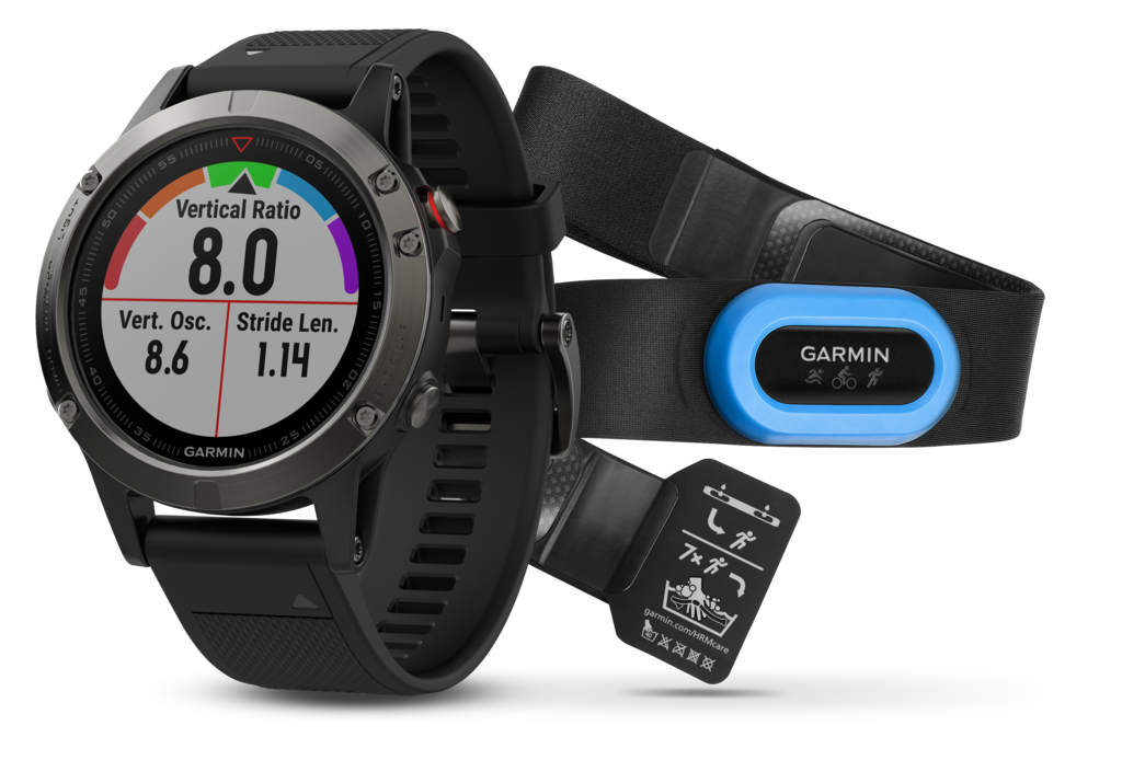 Garmin Fenix ​​5 Bundle gris pizarra con correa negra (010-01688-30)