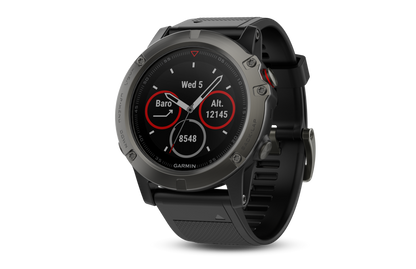 Garmin Fenix ​​5X Zafiro Gris Pizarra con Correa Negra (010-01733-00)