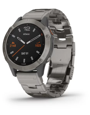 Garmin Fenix 6 Sapphire Titanium with Vented Titanium Bracelet