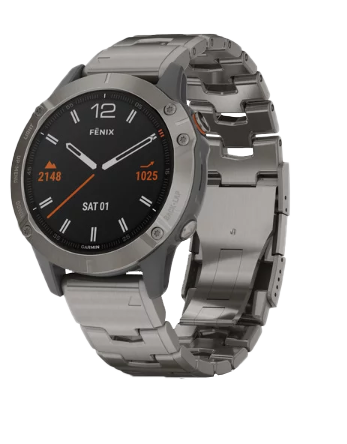 Garmin Fenix ​​6 Zafiro Titanio con Brazalete de Titanio Ventilado (010-02158-22)