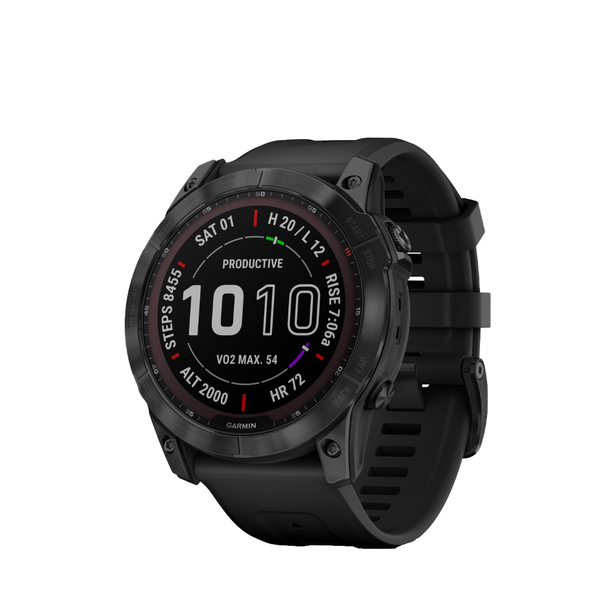 Garmin Fenix ​​7x Sapphire Solar - Titanio DLC negro con correa negra (010-02541-22)