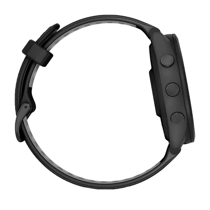 Garmin Forerunner 265 - Black Bezel and Case with Black/Powder Gray Silicone Band