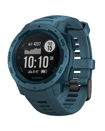 Garmin Instinct, reloj inteligente resistente con GPS, color azul Lakeside (reacondicionado certificado por Garmin)