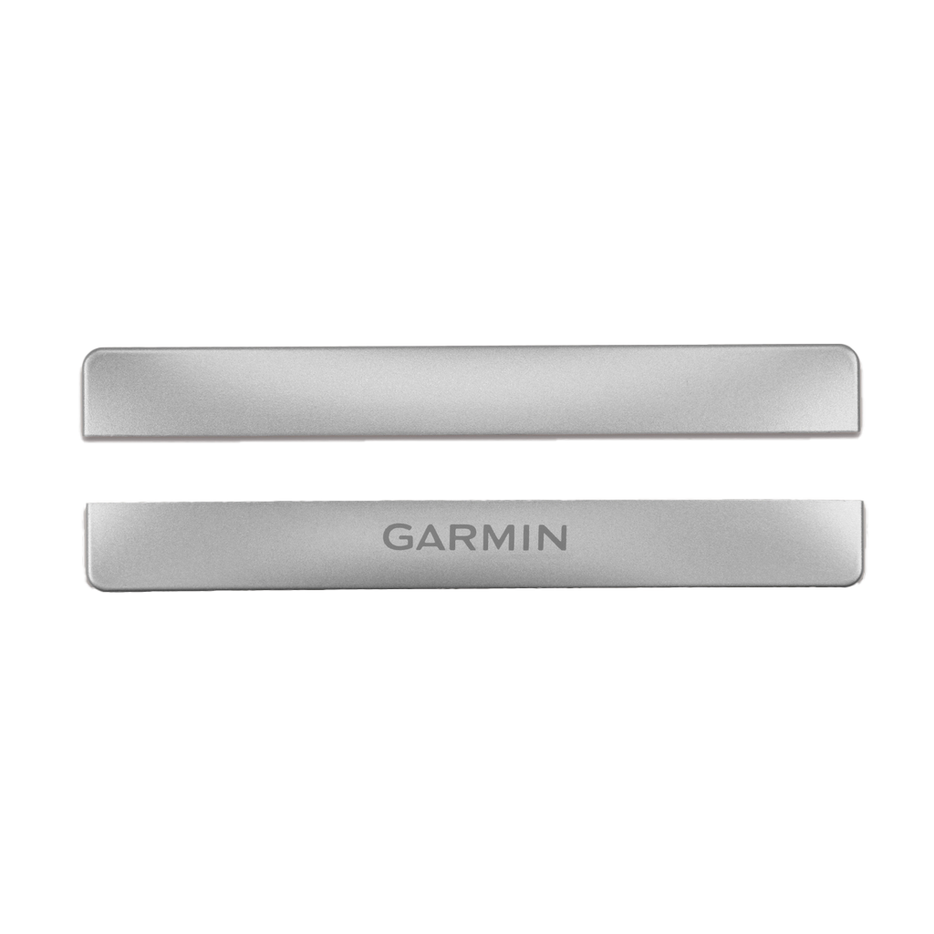 Cubiertas a presión superior e inferior de Garmin (plateadas, para altavoz activo)