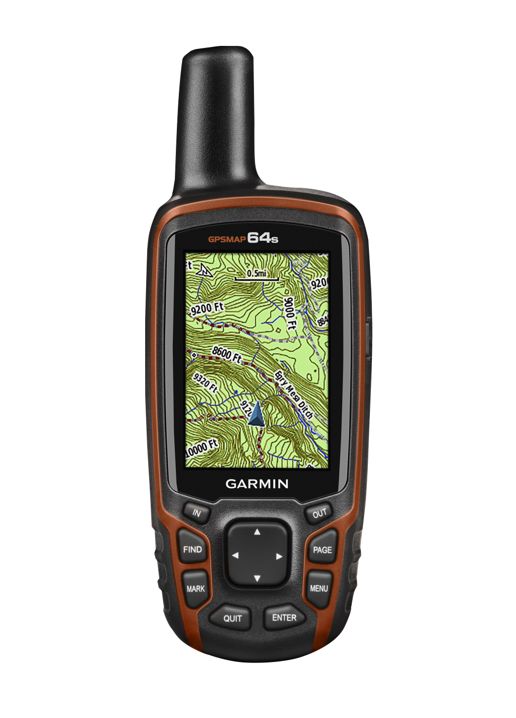 Garmin GPSMAP 64s, GPS portable d'extérieur/de sentier avec cartes TOPO (remis à neuf certifié Garmin)