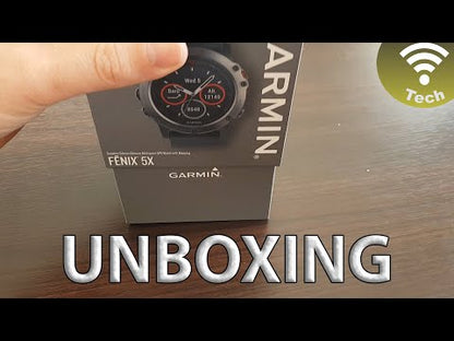 Garmin Fenix 5X Slate Gray Sapphire w/ Black Band -  Factory Refurbished