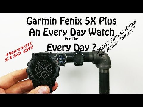 Garmin Fenix 5X Plus Sapphire with Black Band - Factory Refurbished