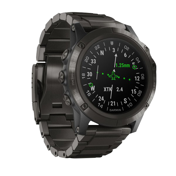 Garmin D2 Delta PX Aviator, DLC Titanium Band, GPS Smartwatch for Pilots (010-01989-30)