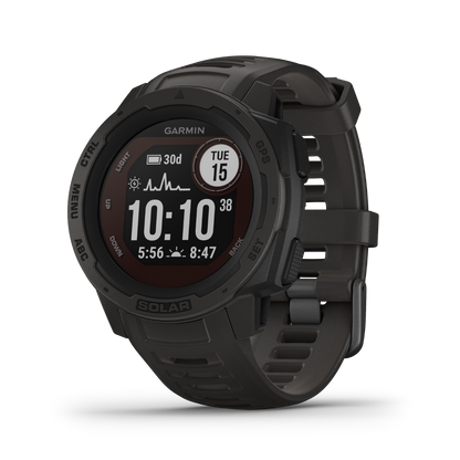 Reloj inteligente resistente con GPS Garmin Instinct Solar, Graphite (reacondicionado certificado por Garmin)