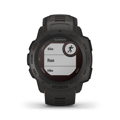 Reloj inteligente resistente con GPS Garmin Instinct Solar, Graphite (reacondicionado certificado por Garmin)