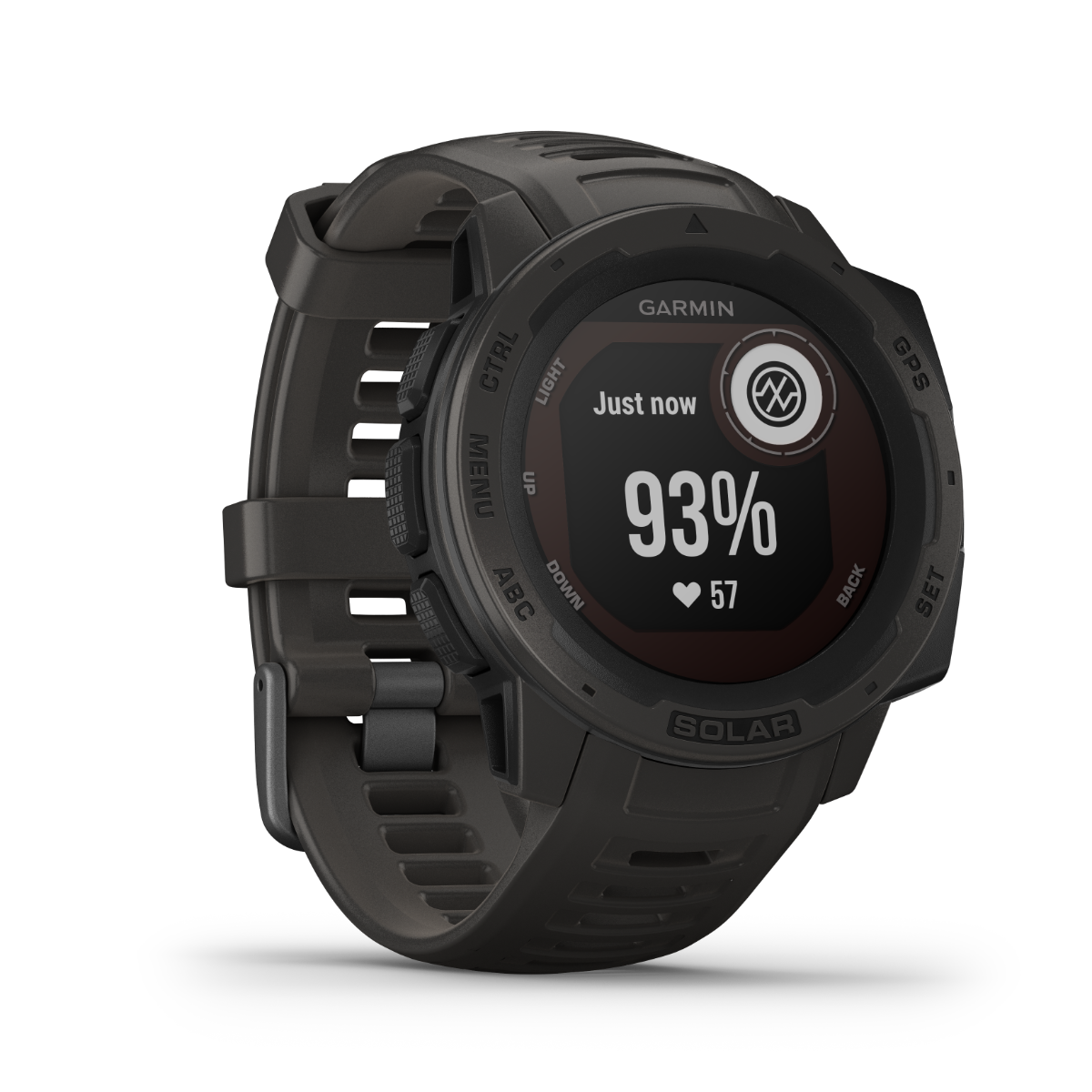 Reloj inteligente resistente con GPS Garmin Instinct Solar, Graphite (reacondicionado certificado por Garmin)