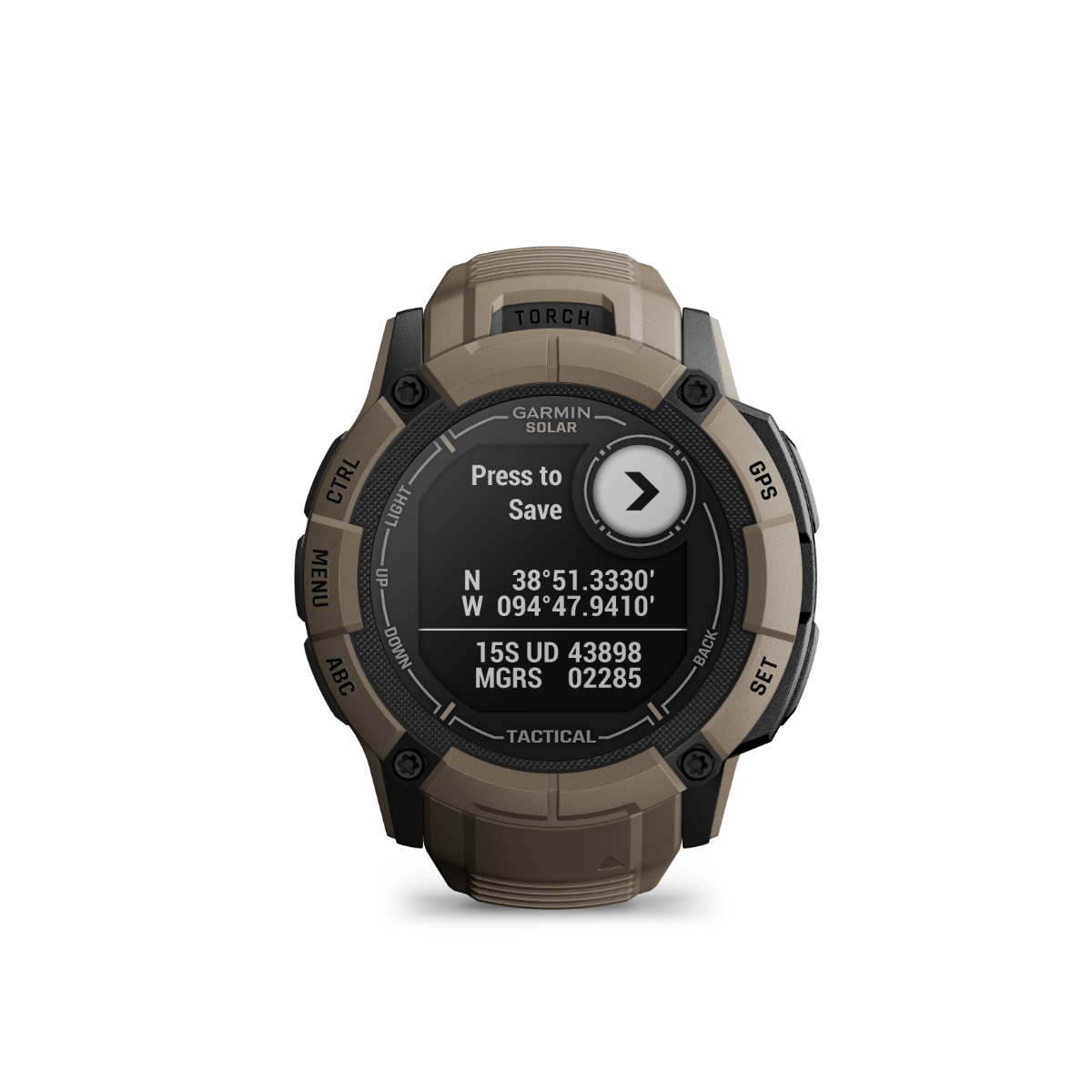 Garmin Instinct 2X Solar Tactical Edition, Coyote Tan, montre intelligente GPS robuste avec GNSS multibande, lampe de poche intégrée, surveillance de la santé 24h/24 et 7j/7 et autonomie illimitée de la batterie solaire (010-02805-12)