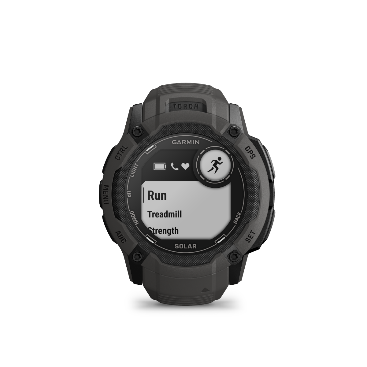 Montre connectée GPS robuste Garmin Instinct 2X Solar, graphite, avec GNSS multibande, lampe de poche intégrée, surveillance de la santé 24h/24 et 7j/7 et autonomie illimitée de la batterie solaire (010-02805-10)