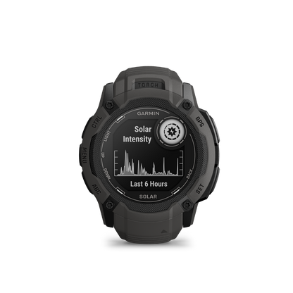 Montre connectée GPS robuste Garmin Instinct 2X Solar, graphite, avec GNSS multibande, lampe de poche intégrée, surveillance de la santé 24h/24 et 7j/7 et autonomie illimitée de la batterie solaire (010-02805-10)