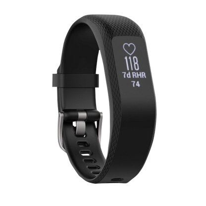 Reloj inteligente Garmin Vivosmart 3, color negro, talla S/M, con GPS (reacondicionado certificado por Garmin)